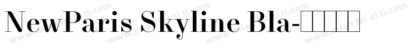 NewParis Skyline Bla字体转换
